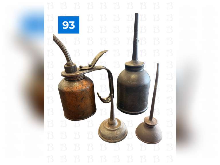 Vintage Oil Cans (4) and Lubricant