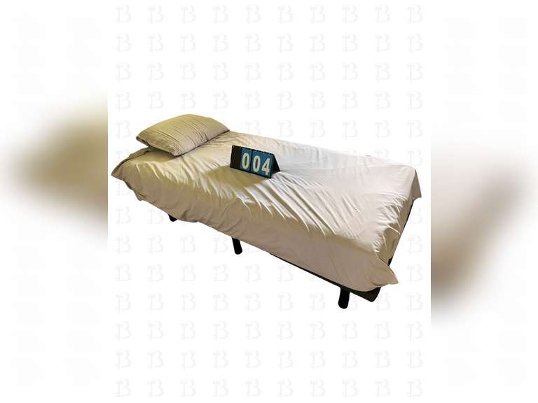 Two twin bed, mattresses, and frames
