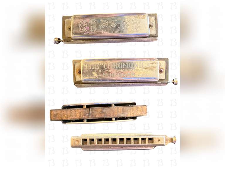English Brass Jaw Harp & M. Hohner Chromonica Harmonica