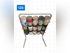Quaker State Motor Oil Can Holder with 15 Oil Cans
