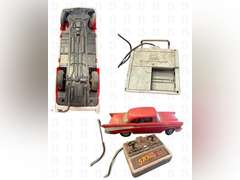 57 Chevy Remote Control Car by New Bright, Metal Chevy, 1988 Chevy Pickup, White metal chevy