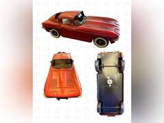 1963 Chevrolet Red Corvette & 1957 Chevrolet Blue Bel Air