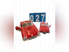 1:12 Solido Red 1958 Chevrolet Corvette, 1:24 Burago 1957 Red & White Chevrolet Corvette Convertible