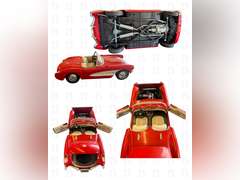 1:12 Solido Red 1958 Chevrolet Corvette, 1:24 Burago 1957 Red & White Chevrolet Corvette Convertible