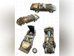1:24 Franklin Mint 1957 Chevrolet Red Corvette, 1:24 Black Testors 1978 Corvette Stingray T-Top, 1:2