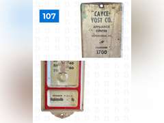 Planters Bank Thermometer & Cayce Yost Thermometer