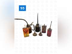 Vintage Oil Cans (4) and Lubricant