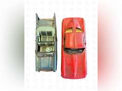 1963 Chevrolet Red Corvette & 1957 Chevrolet Blue Bel Air