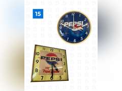 1964 Vintage Pepsi Clock & 90s Pepsi Clock