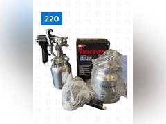 Pro-Tex Paint Spray Gun, Tekton Paint Spray Gun (unopened), & Misc Paint Cans