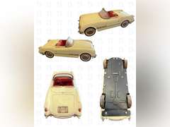 1:18 New Toy MF317 White 1953 Chevrolet Corvette Convertible with Red Interior, 1:18 Red 1957 Chevro