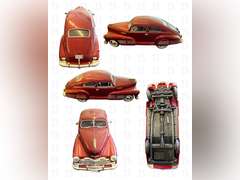 1:24 Red 1948 Arrow Chevrolet Sudan, 1:24 Jada Toys 1951 Chevrolet Fleetline, 1:24 Racing Champions 