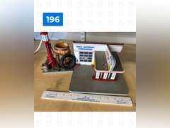 Shed Diorama with Gas Station, Gas Pump & 4 Toy Cars