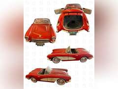 1:12 Solido Red 1958 Chevrolet Corvette, 1:24 Burago 1957 Red & White Chevrolet Corvette Convertible