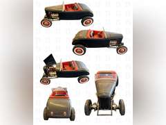 1:18 Black ERTL 1932 Ford Street Rod, 1964 1/2 Die Cast Convertible Ford Mustang, Tractor Supple Die