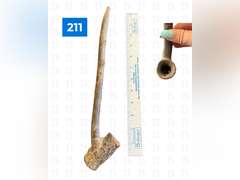 Vintage Tobacco Planting Peg & Wooden Pipe
