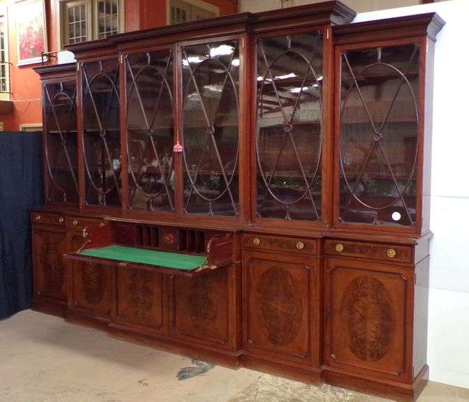 Fine 19th Century 12ft Breakfront with Secretary Drawer