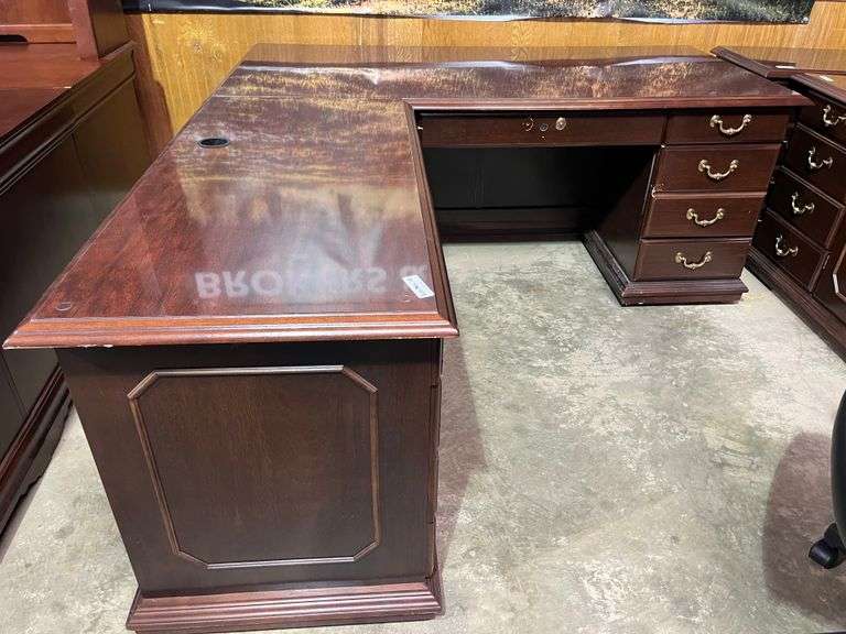 L-Shaped Wooden Desk