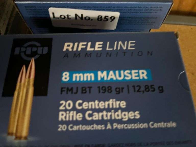 Rifle Line Ammunition 8mm Mauser - 20 Rounds - Bonnette Auctions
