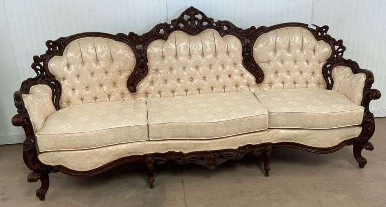 Carved Kimball Sofa & Chair