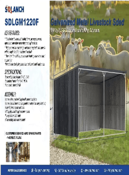 Galvanized Metal Livestock Shed