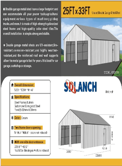 High-End Carport SDL2533DGMS