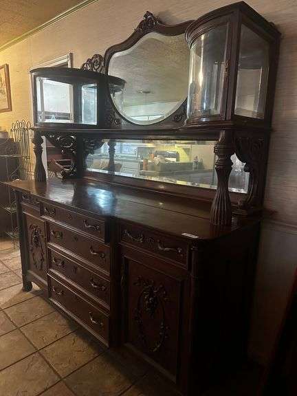 Carved Sideboard (Contents Not Included