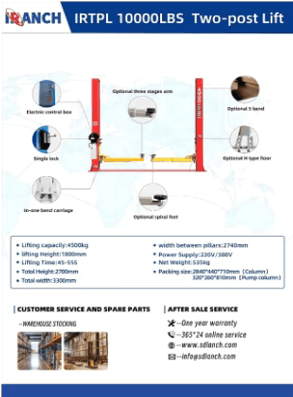 10,000LBS TWO-Post Lift