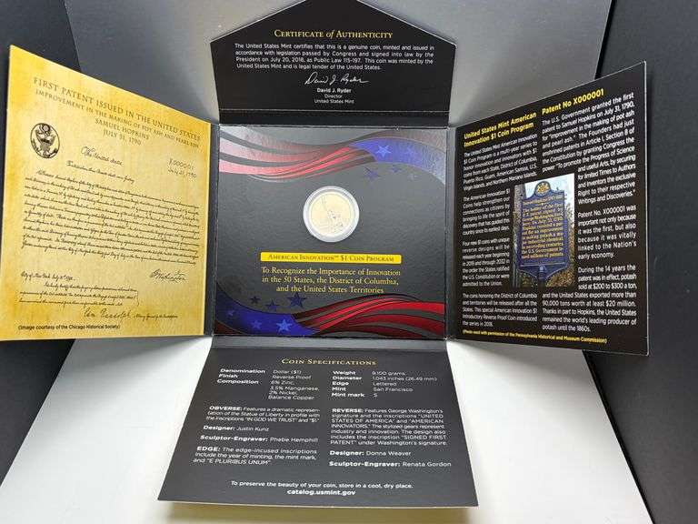 American Innovations George Washington 1st Patent