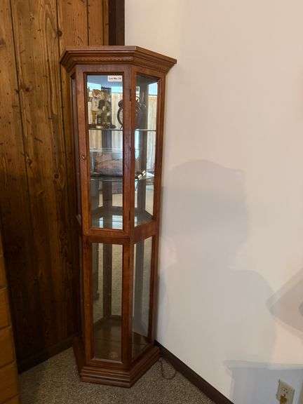 Lighted Corner Curio Cabinet