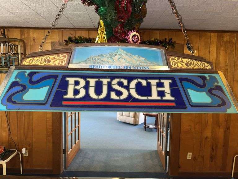 Busch Pool Table Light - Bonnette Auctions