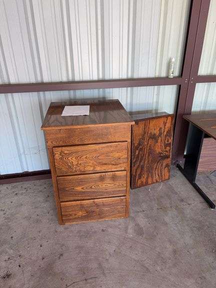 Desk and storage cabinet