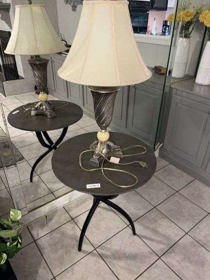 Side table and lamp