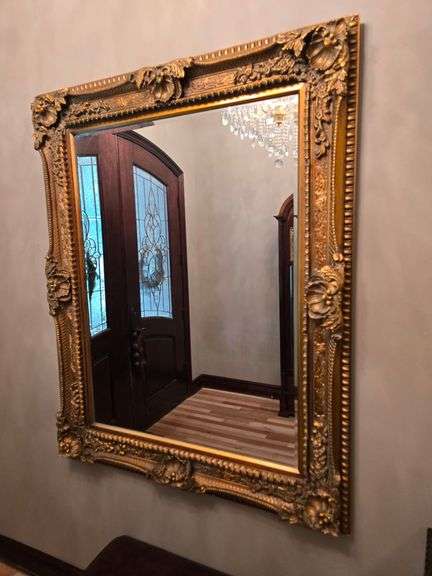 Beveled Gold Mirror