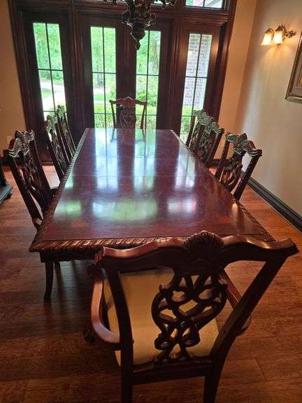 Mahogany Dining Table with Chairs