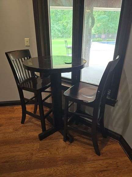 Cocktail Table w/ 2 matching High Chairs
