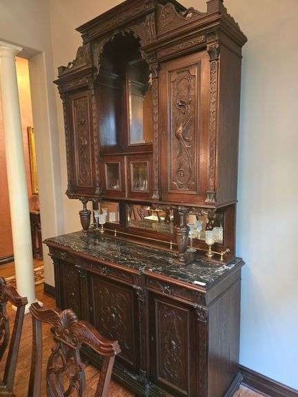 CARVED Court Cupboard