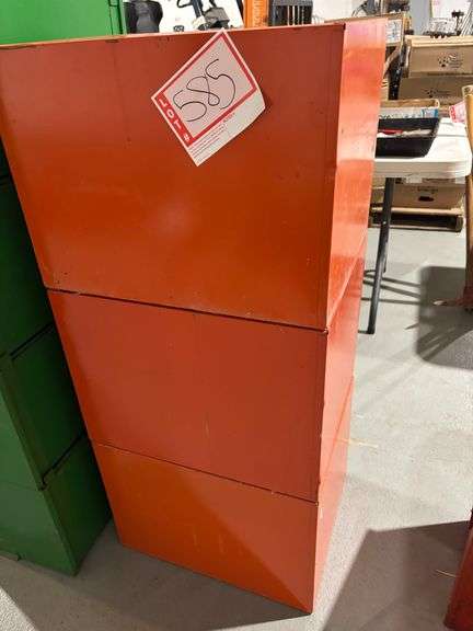 Stacking, steel containers, orange - Bonnigson & Associates