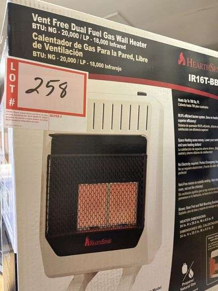 Vent free, dual fuel, gas wall heater - Bonnigson &amp; Associates