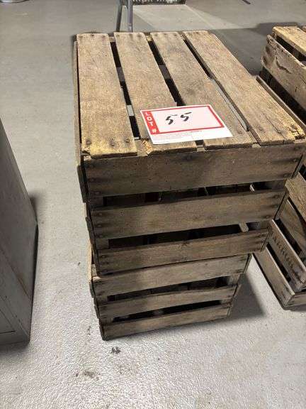 3 - wooden apple crates