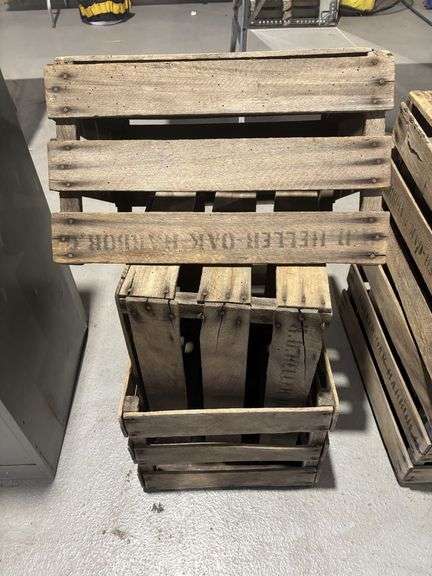 3 - wooden apple crates