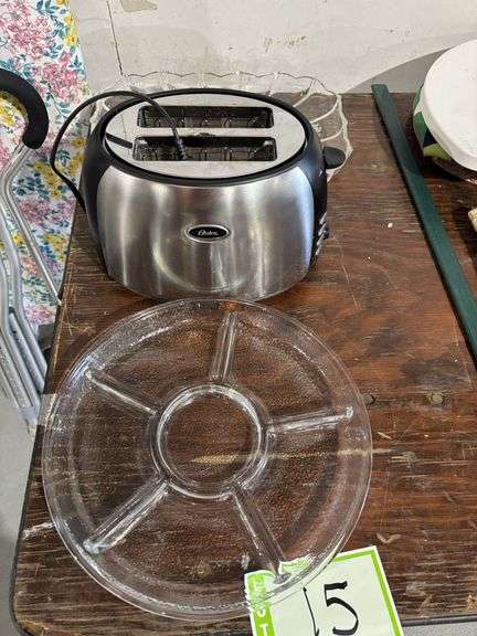 Oster, toaster, relish trays