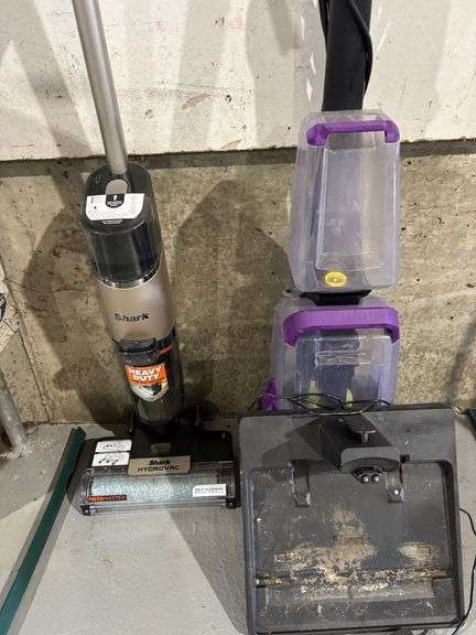 Shark sweeper, Bissell carpet washer