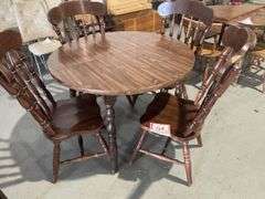Table and four chairs, 42” x 29.5”