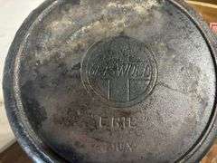 2 - Griswold cast iron skillets, 1 with lid
