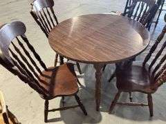 Table and four chairs, 42” x 29.5”