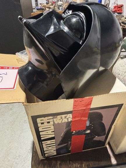 Darth Vader helmet, duck decoy, planters