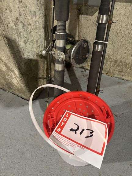Fishing pole and minnow bucket