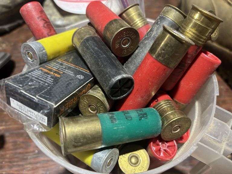 Shotgun shells and colt 45 shelves