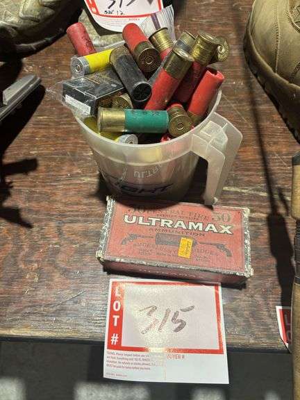 Shotgun shells and colt 45 shelves